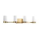 Progress 4690 P300023-015 Elevate 4-Light Bathroom Vanity Light with Etched White Glass Shade