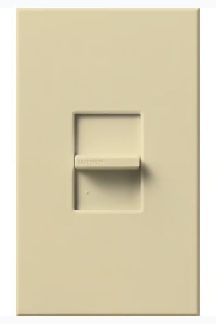 Lutron Nova T Wall Plate Kit, Single-Gang, Fits 1 Small NovaT/Nova Control, No Fins Broken, Matte Finish, NT-S-NFB-IV, Ivory