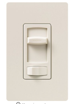Lutron Skylark Contour Dimmer Switch, 1000W Incandescent/Halogen or 600VA MLV, Single Pole/3-Way, 120V, CT-103PH-LA, Light Almond