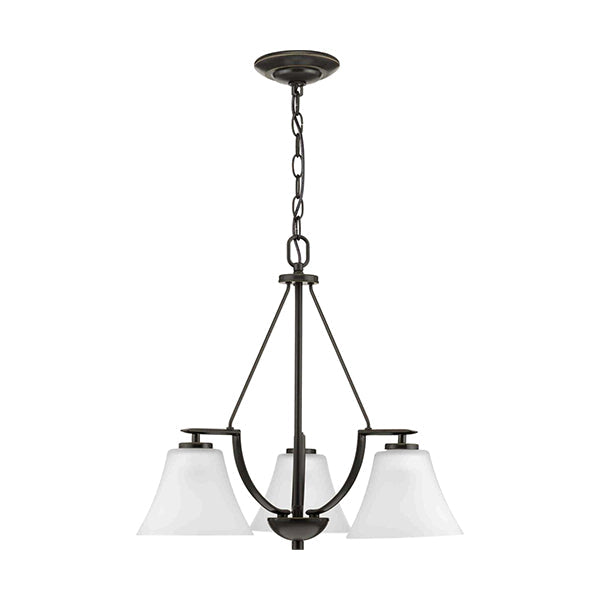 Progress Lighting P4621-20W Bravo 3-Light Chandelier Ceiling Light, Antique Bronze