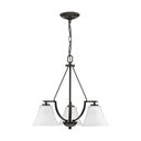Progress 87676 P4621-20W Bravo 3-Light Chandelier Ceiling Light, Antique Bronze