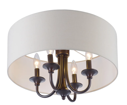 Maxim Lighting 10013OMOI Bongo 4 Light 18 inch Oil Rubbed Bronze Semi-Flush Mount Ceiling Light
