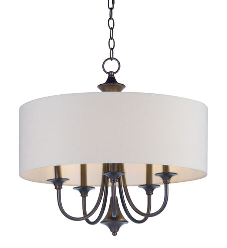 Maxim Lighting 10015OMOI Bongo 5 Light 22 inch Oil Rubbed Bronze Multi-Light Chandelier Pendant Ceiling Light
