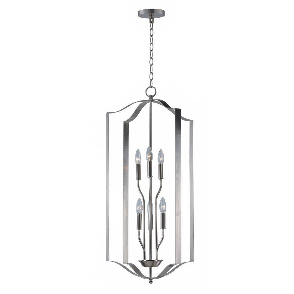Maxim Lighting 10038SN Provident 6 Light 18 inch Satin Nickel Pendant Ceiling Light