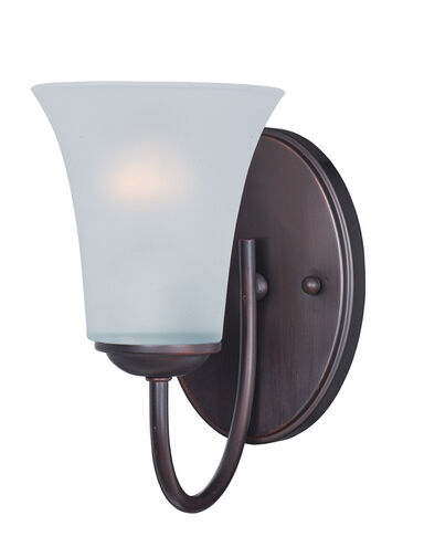 Maxim Lighting 10051FTOI Logan 1 Light 9 inch Oil Rubbed Bronze Bath Vanity Wall Light