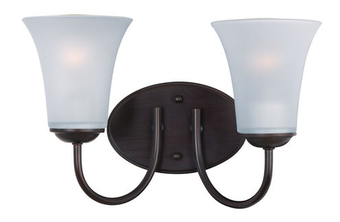 Maxim Lighting 10052FTOI Logan 2 Light 14 inch Oil Rubbed Bronze Bath Vanity Wall Light