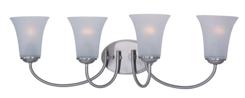 Maxim Lighting 10054FTSN Logan 4 Light 28 inch Satin Nickel Bath Vanity Wall Light