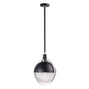 Maxim 10080CLBKSN Axiom 1 Light 12.25 inch Black Satin Nickel Pendant Ceiling Light