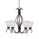 Maxim 10125FTOI Basix 5 Light 26 inch Oil Rubbed Bronze Chandelier Ceiling Light