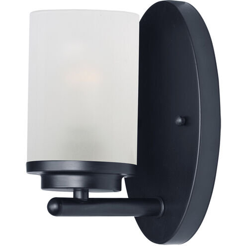 Maxim Lighting 10211FTBK Corona 1 Light 6 inch Black Bath Vanity Wall Light in Frosted