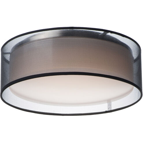 Maxim Lighting 10230BO Prime LED 16 inch Flush Mount Ceiling Light Black Organza