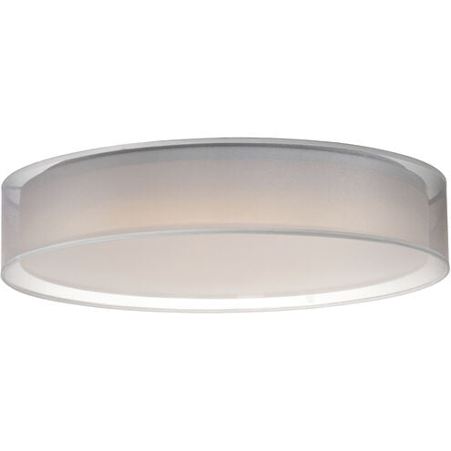 Maxim Lighting 10237WO Prime LED 25 inch Flush Mount Ceiling Light White Organza