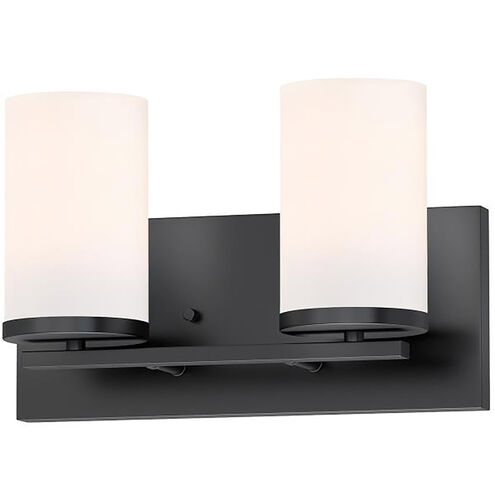 Maxim Lighting 10282SWBK Lateral 2 Light 12 inch Black Bath Vanity Wall Light