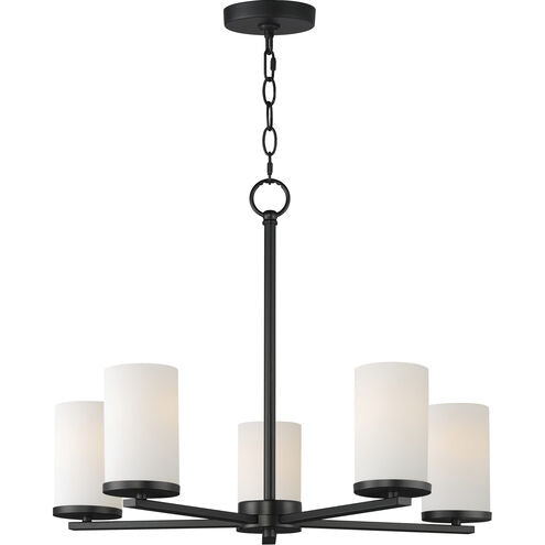 Maxim Lighting 10286SWBK Lateral 5 Light 24 inch Black Chandelier Ceiling Light