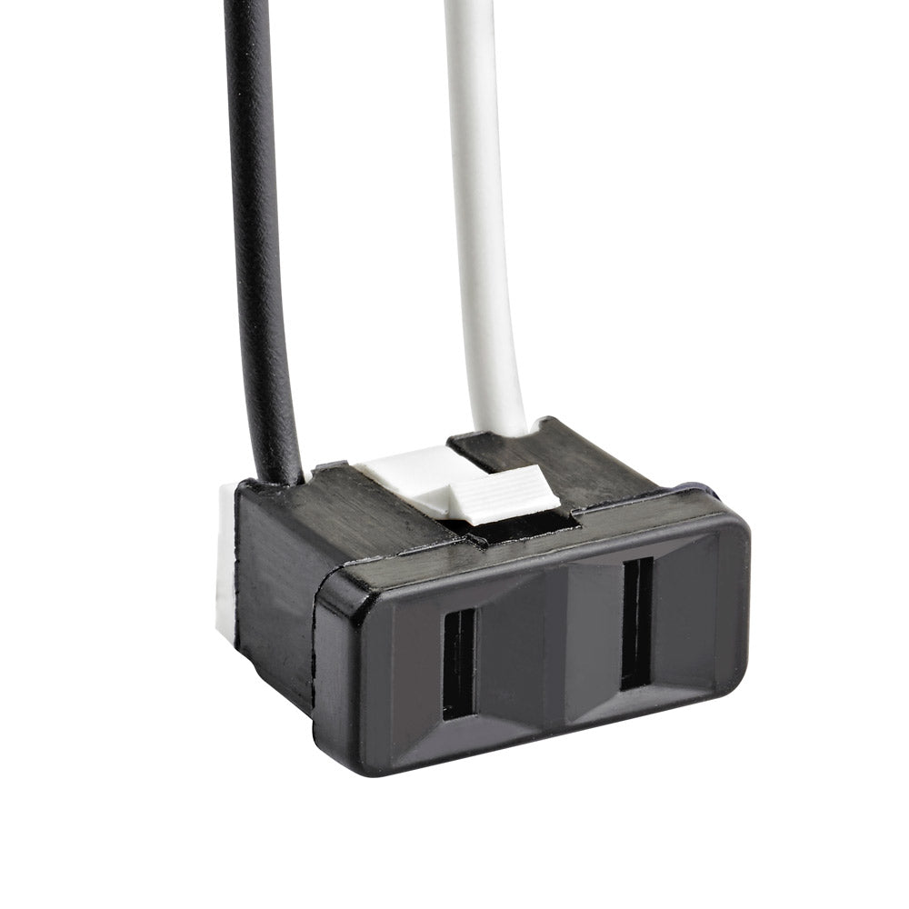 Leviton 1306 15 Amp, 125 Volt, NEMA 1-15R, 2P, 2W, Snap-In Receptacle, Straight Blade, Non-Grounding, Leads 14GA 6