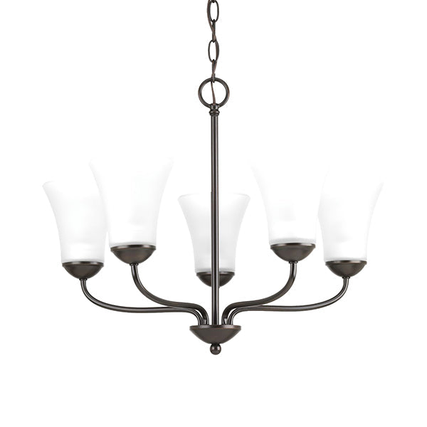 Progress Lighting P4770-20 Classic 5-Light Chandelier Ceiling Light, Antique Bronze