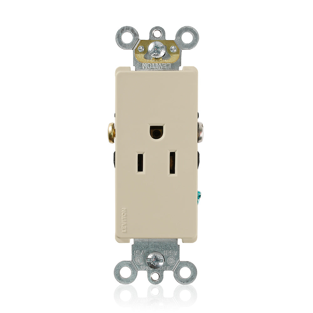Leviton 16251-I 15 A 125 VAC Switches & Receptacle Ivory