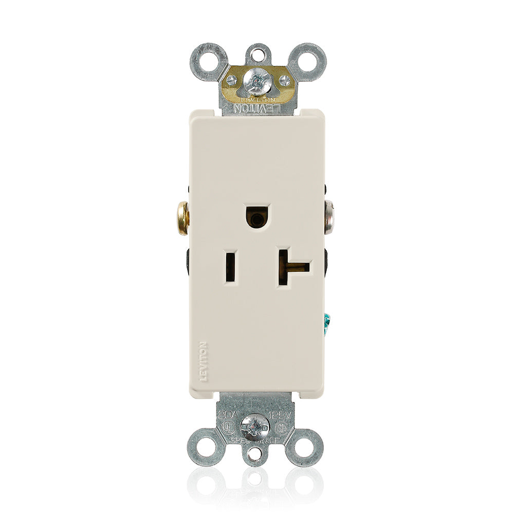 Leviton 16341-T 20 A 125 VAC Switches & Receptacle Light Almond