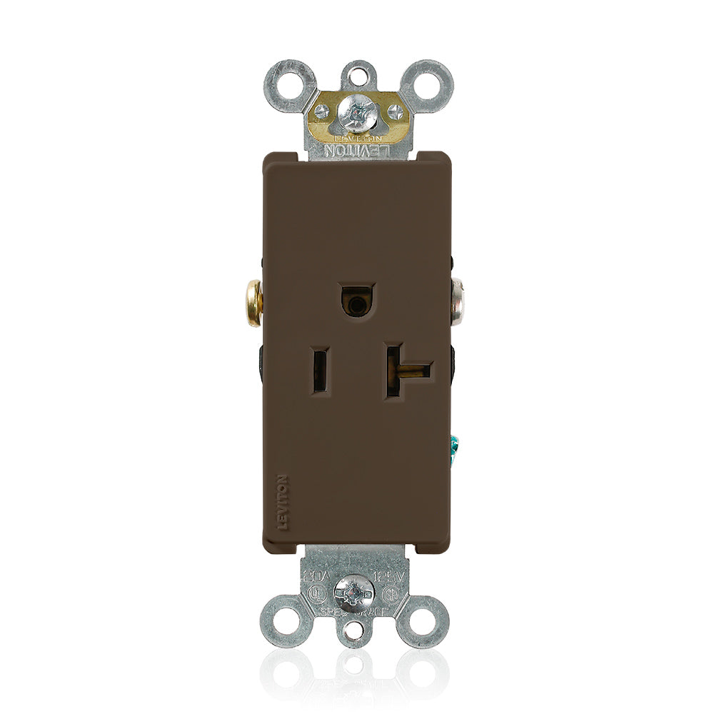 Leviton 16351 20 A 125 VAC Switches & Receptacle Brown