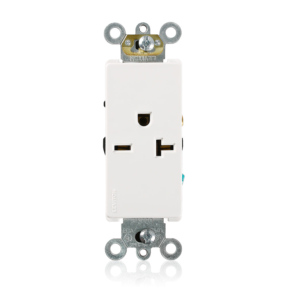 Leviton 16451-W 20 A 250 VAC Switches & Receptacle White