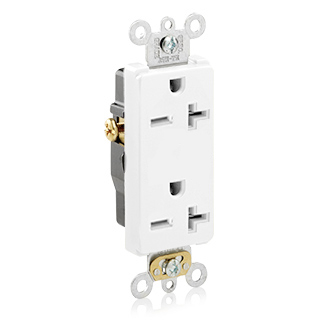 Leviton 16462-W 20 A 250 VAC Switches & Receptacle White