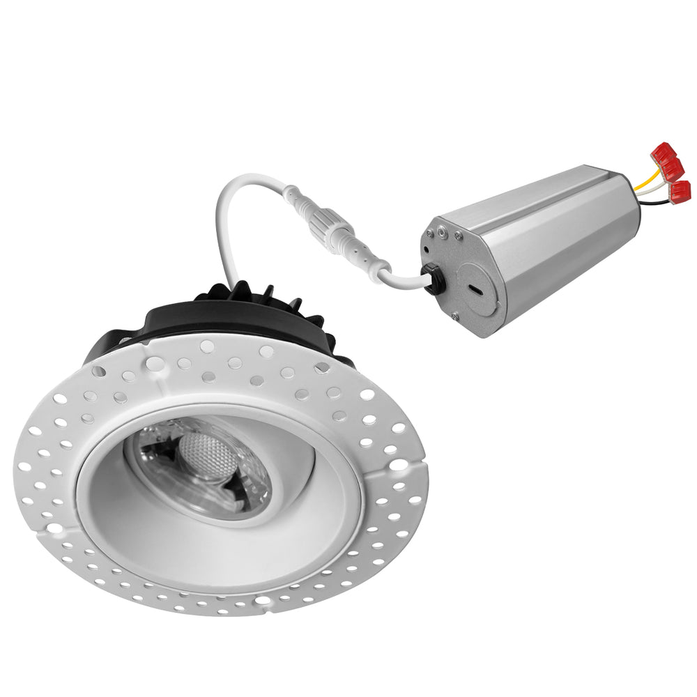 Envision LED-DLJBX-TML-GMB-2R-8W-5CCT-WH 2" Gimbal Round Downlight: Trimless-Line, White