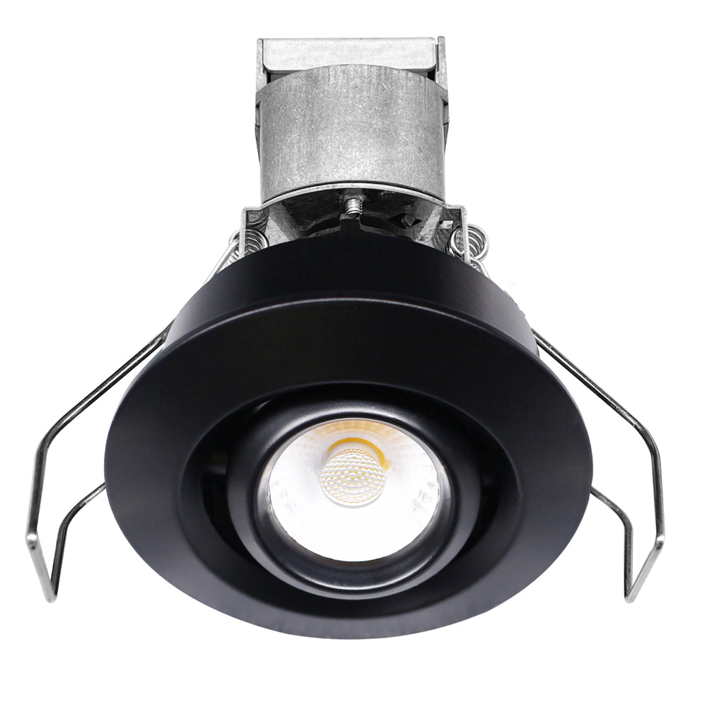 Envision LED-MDL-1-ADJ-6W-30K-RD-BLK-12V 1" LV Round Gimbal Downlight: Mini-Line, Black Round