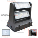 Envision LED-WPROT2-60WD-TRI-BZ Wall Pack: R-Line Two Module, Bronze