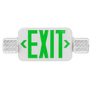 Envision LED-EM-EXT-G-WH-CMB-RC LED Emergency Exit Sign GREEN Single or Double Sided w/ Bug Eye w/ Remote Function, 3.5w, White