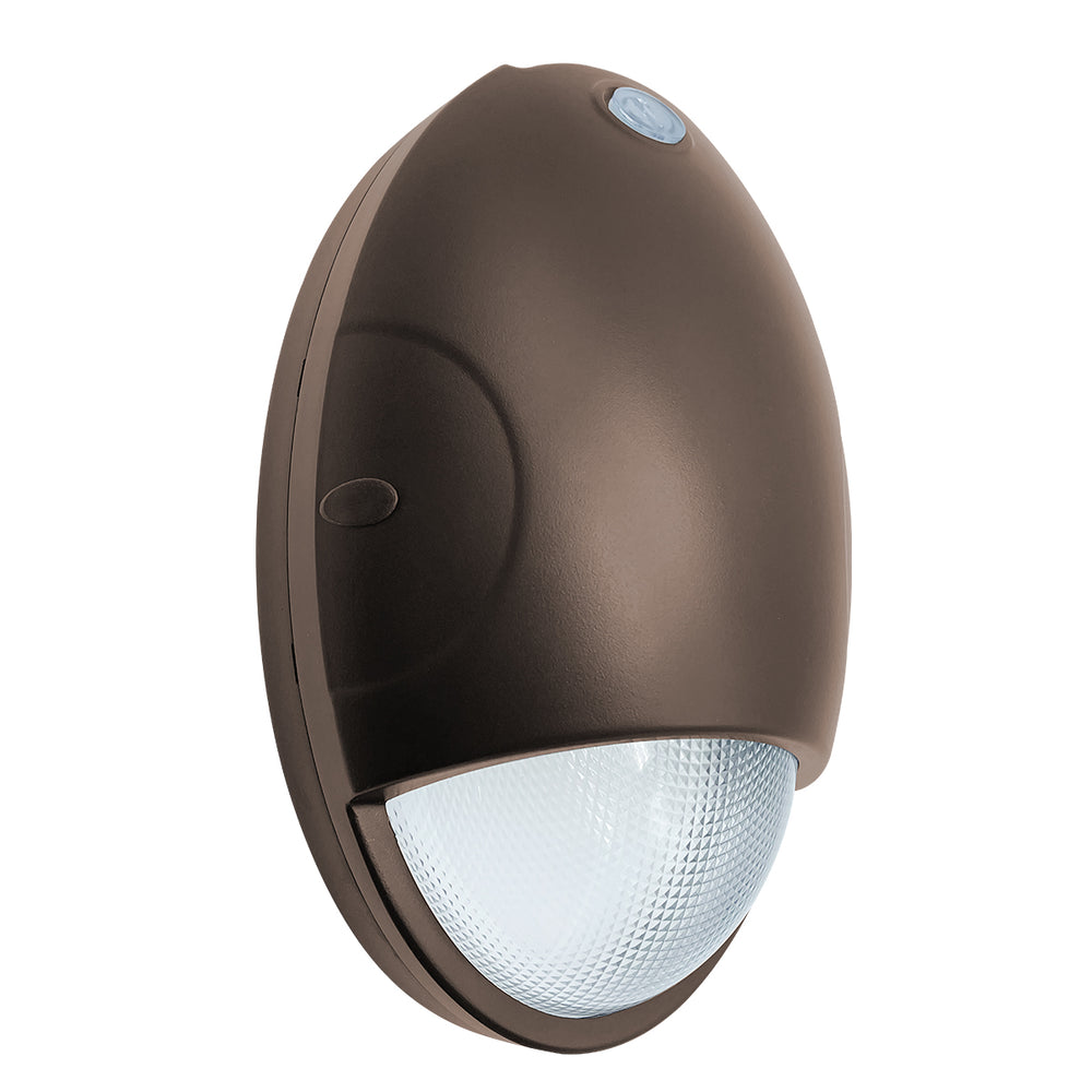 Envision LED-WPE-15W-TRI-PC-BZ-EMB Wall Pack: EGG-Line (90 Minute EMB), Bronze
