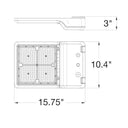 Envision LED-ARL3-5P150-TRI-BZ-HV Area Light G3: Bolt-Line, 150/130/110/90/70w, Bronze