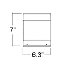Envision LED-BLD-RD-5CCT-LV-FL-BL Bollard Head: Round Louver Flat Top Black Finish, 22/16/12W
