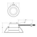 Envision LED-CMD-8-3M29-5CCT-UNV 8" Commercial Downlight: CMD-Line, 29/23/16.5w, White