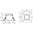 Envision CADM-4-CSH-SQ 4" CADM: Clear-Specular Haze Reflector/White Square Trim
