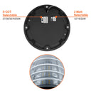 Envision LED-BLD-RD-5CCT-LV-FL-BL Bollard Head: Round Louver Flat Top Black Finish, 22/16/12W