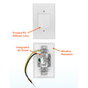 Envision LED-STEP-AGL-2W-27K-120-WH Step Light: 3 Interchangeable Faces: (Horizontal/Vertical)/ Flat Frost: Lux-Line, White