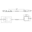 Envision LED-SL-PNL-4SQ-12W-5CCT-FR-WH 4" External J-Box Round Downlight: Slim-Line: FIRE RATED, White