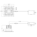Envision LED-DLJBX-TML-4SQ-15W-5CCT-BLK 4" Square Downlight: Trimless-Line, Black