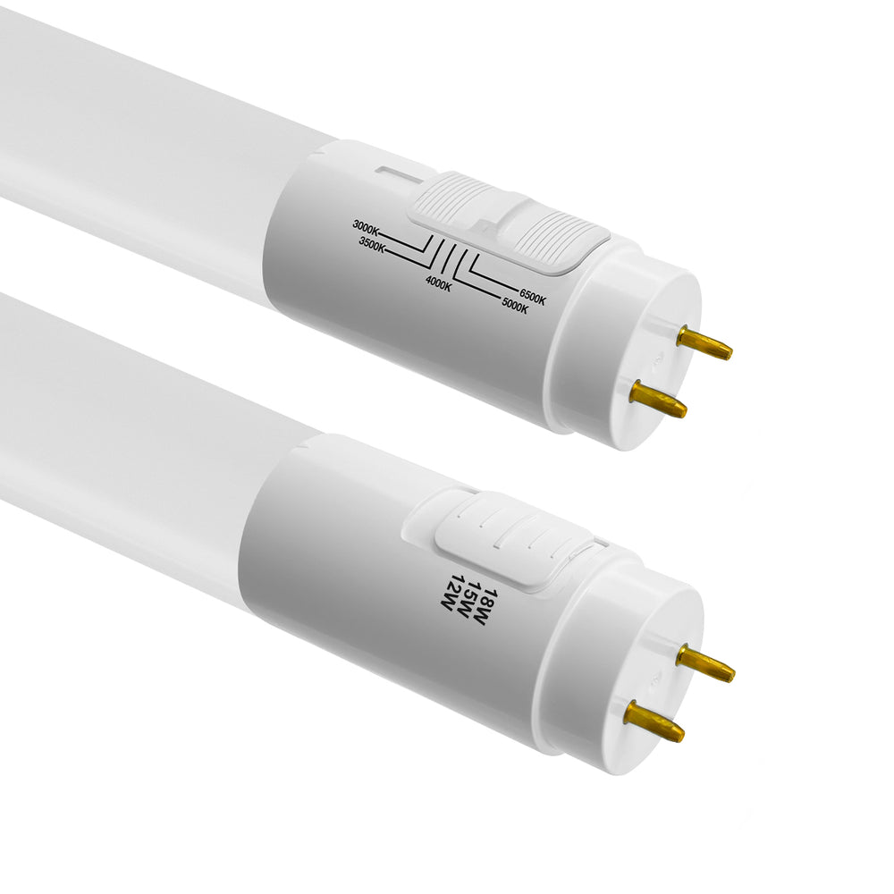 Envision LED-T8-RFD-GL-4FT-3P18-5CCT 4 FT T8 Glass + PC Coating Dimmable Bypass Single/Double Ended (FROSTED LENS) eta 9/23, 12/15/18w