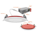 Envision LED-SL-PNL-6R-14W-5CCT-0/10V 6" Slim Panel Wafer 120-277V 0-10, White