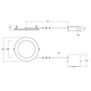Envision LED-SL-PNL-6R-14W-5CCT-0/10V 6" Slim Panel Wafer 120-277V 0-10, White