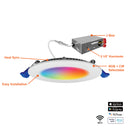 Envision LED-SL-PNL-4R-9W-RGB+W-WH 4" Slim Panel: Slim-Line SMART, White