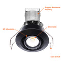 Envision LED-MDL-1-ADJ-6W-30K-RD-BLK-12V 1" LV Round Gimbal Downlight: Mini-Line, Black Round