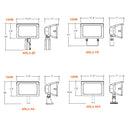 Envision LED-ARL3-ARC-3P150-TRI-BZ-UNV-PC Large Architectural Flood: Arcy-Line, 150/120/80w, Bronze