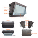 Envision LED-WPF-5P120-TRI-BZ-PC Wall Pack Full-Line w/ Photocell, 120/100/80/60/40W, Bronze