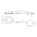 Envision LED-SL-PNL-4R-12W-5CCT-FR-WH 4" External J-Box Round Downlight: Slim-Line: FIRE RATED, White