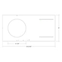 Envision C6-JBX-RI 6" Rough In Plate, White