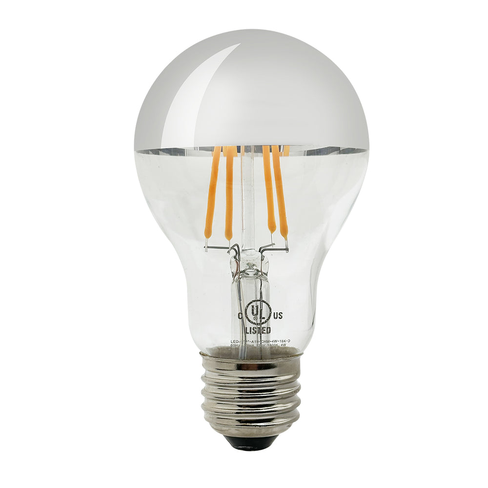 Envision LED-FLM-A19-HM-4W-18K Filament A19 Half Mirror, Clear
