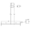 Envision SK-10FT-Y-LC-PD Suspension Kit: 10' Y-Shape, Loop Top, Paddle Bottom (Adjustable Length), Silver