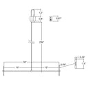 Envision SK-20FT-Y-LC-PD Suspension Kit: 20' Y-Shape, Loop Top, Paddle Bottom (Adjustable Length), Silver